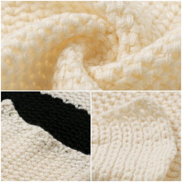 ✨HP✨ Ivory With Black Long Cardigan - Picture 8 of 8